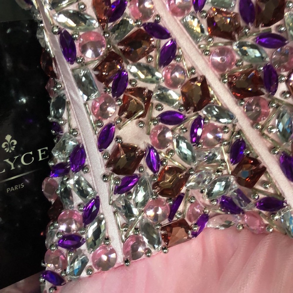 Alyce Paris Pink and Multicolor Sequin Prom Dress - Picture 12 of 12